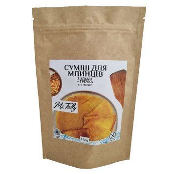 Сумiш для млинцiв міні 3 злаки + гречка 150г 4820216951523 фото